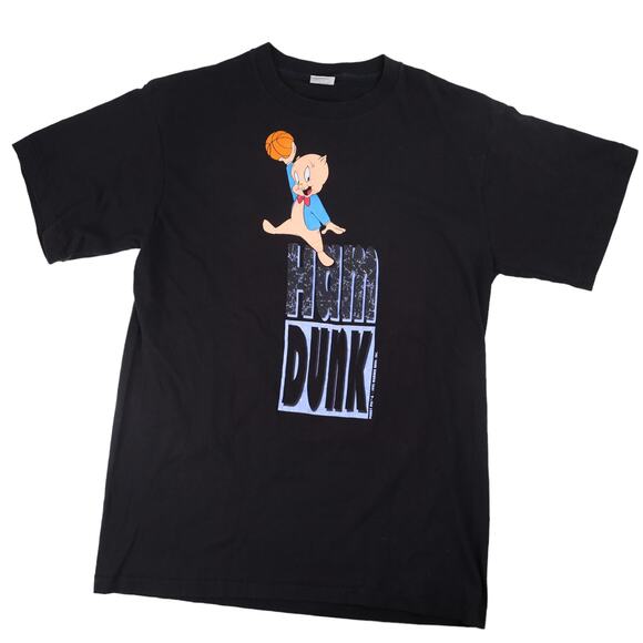Vintage 1992 Nike Michael Jordan x Porky Pig Ham dunk Slam Dunk T
